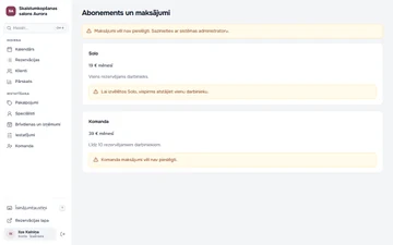 Abonements: Plāns tavam darba ritmam.
