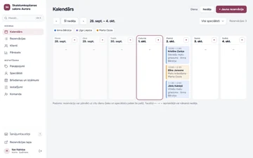 Nedēļas kalendārs: Visa nedēļa vienā skatā.