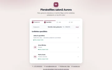 Speciālista izvēle: Izvēlies savu speciālistu.